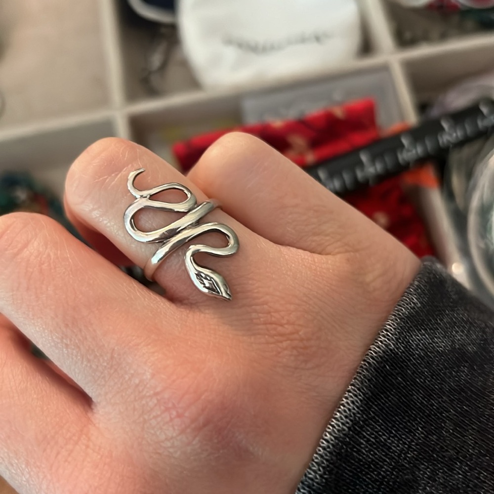 Sterling silver snake ring